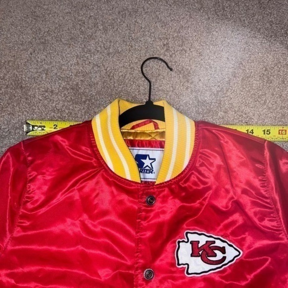 NFL Kansas City Chiefs Red Satin Bomber Jacket Womens XS NFL G-III - Picture 10 of 10